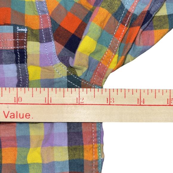 Lot Of 2 Cat And Jack Boys Long Sleeve Cotton Plaid Shirts 3-T - Picture 6 of 14